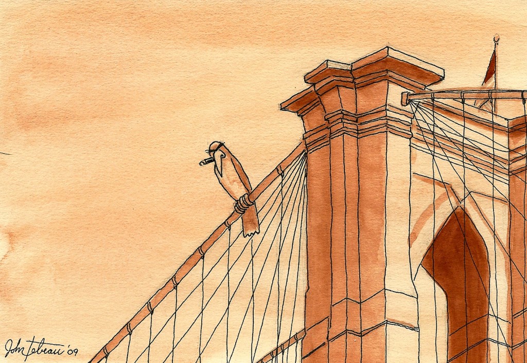 “Big Boid on Brooklyn Bridge”, day 11 of 30 Birds