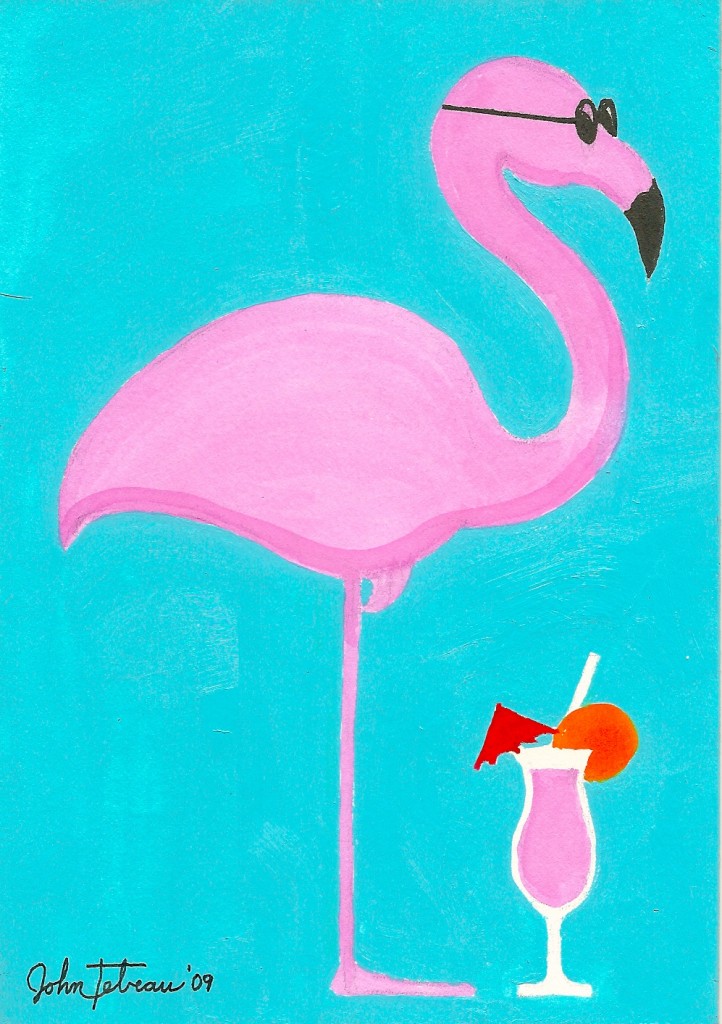 “Drink, Flamingo”. Day 10 of 30 Birds.