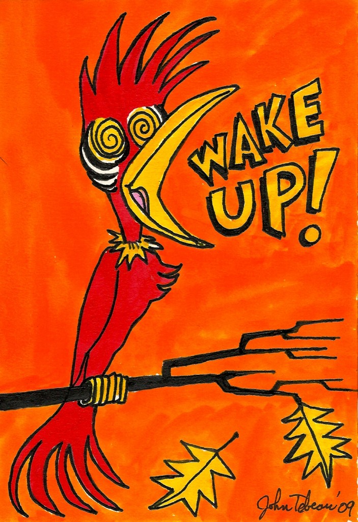 “WAKE UP! (the Car Alarm Bird)”, day 6 of 30 Birds