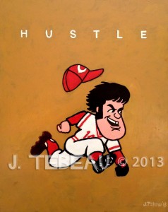 "Hustle" (acrylic on board) J. Tebeau © 2013