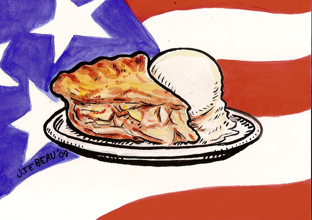 America a la Mode: Apple Pie. Day 10 of 30 Paintings in 30 Days.