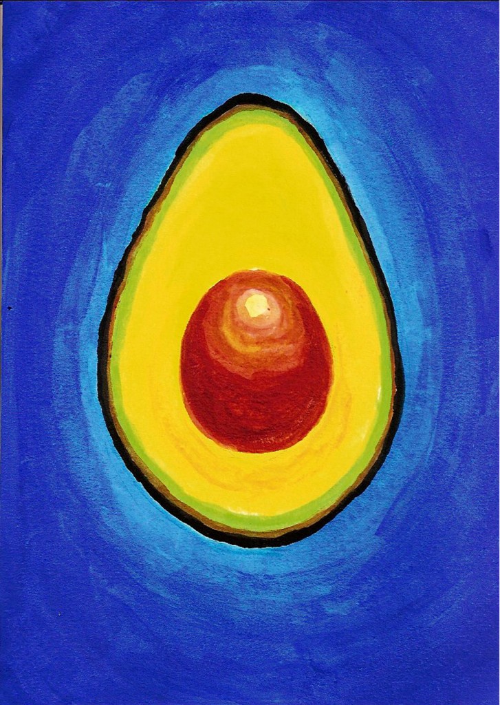 “Avocado de Funk”, Day 12 of 30 Paintings in 30 Days (SOLD)