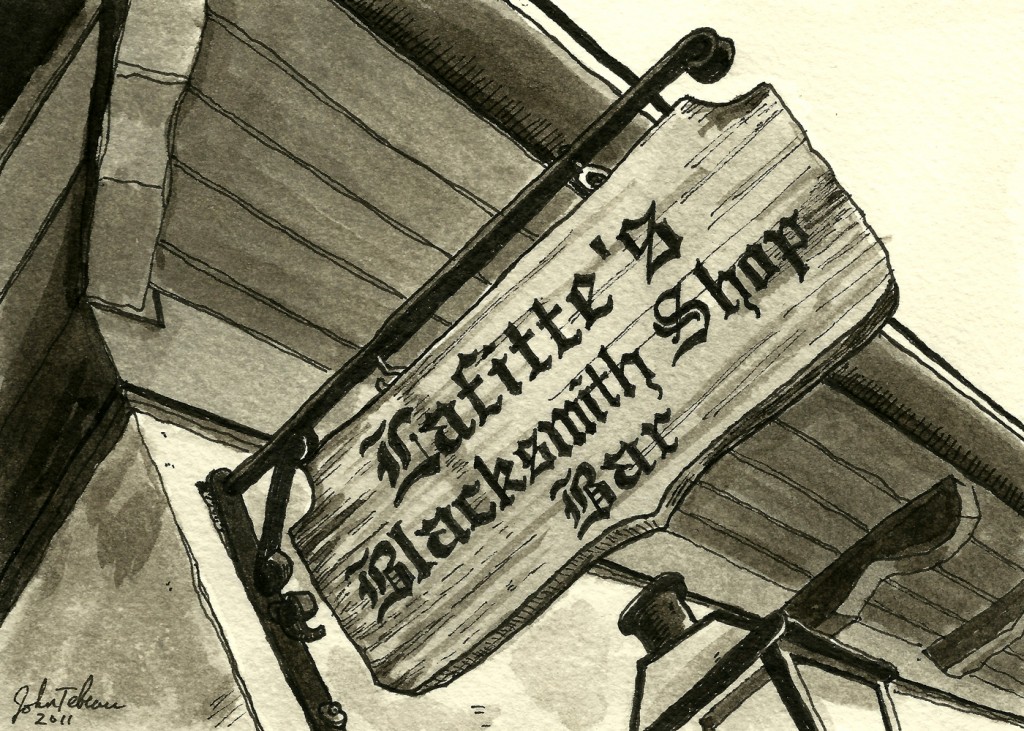 Jean Lafitte’s Blacksmith Shop, a Legitimate Bidniz, and Another Postcard from New Orleans