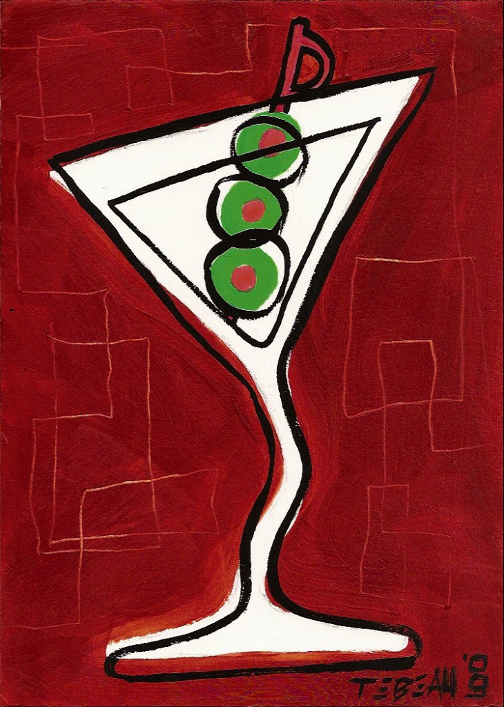 “Mad Martini,” Day 21 of 30 Paintings in 30 Days (SOLD)