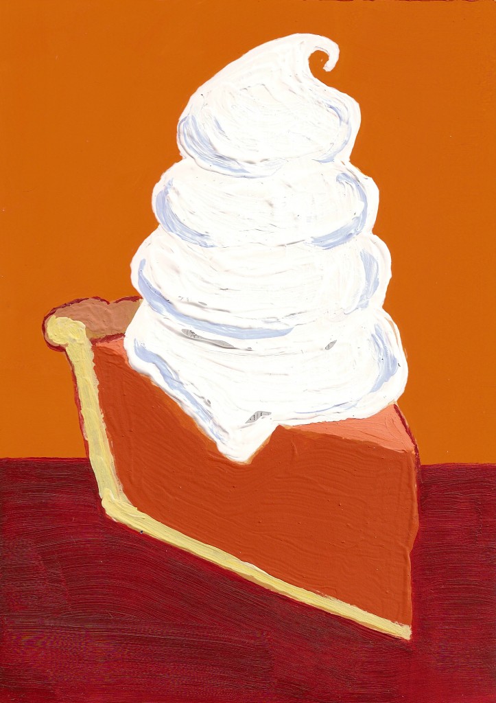 “Pumpkin Pie with a Mountain o’ Whipped Cream,” Day 26 of 30 Paintings in 30 Days