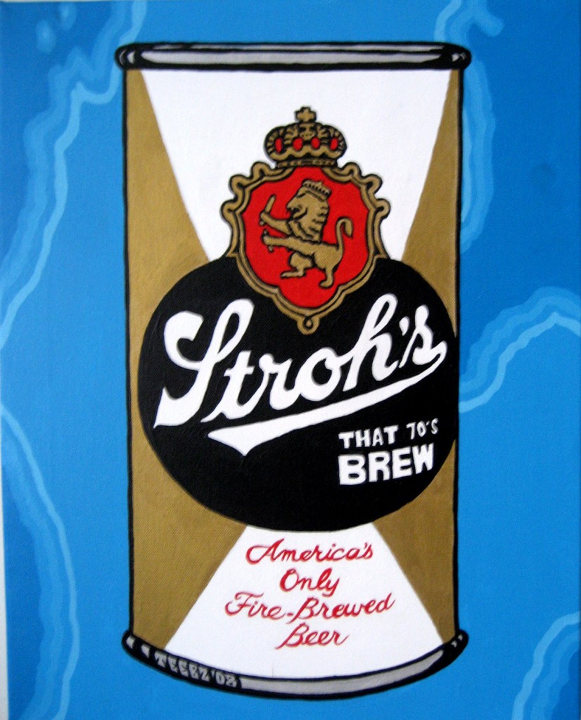 “That 70’s Brew (Stroh’s)”: a Very Special Installment of 30 Paintings in 30 Days (SOLD)