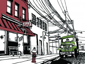 sunny's bar brooklyn art print john tebeau