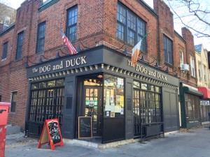 The Dog and Duck Pub, one of many Queens bars that day