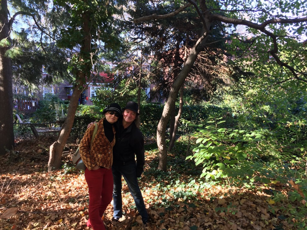 Roger and Colleen in Sunnyside Gardens (between Queens Bars)