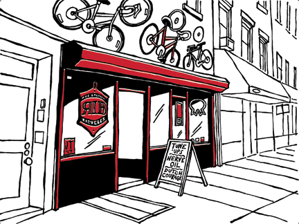 Red Lantern Bicycles (RIP) I loveD this place.
