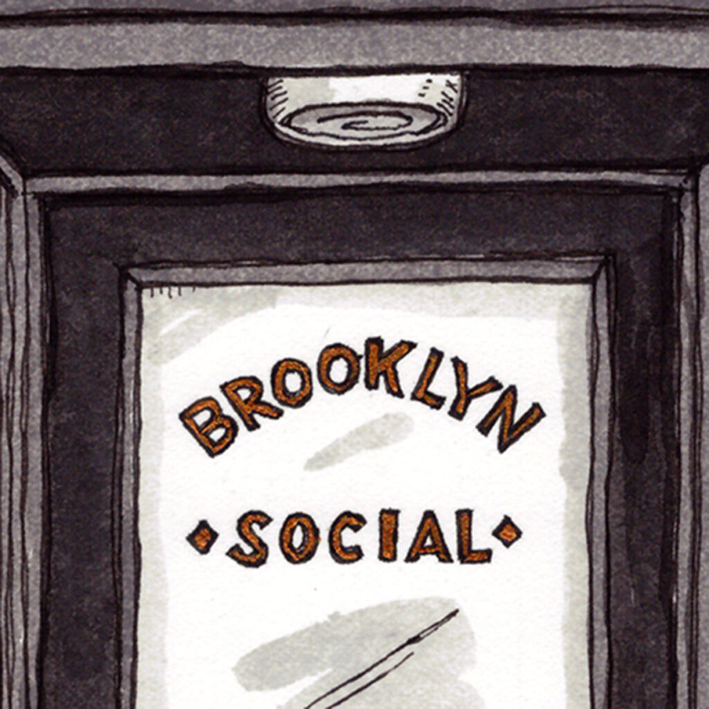 brooklyn social bar art by john tebeau