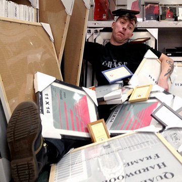 wood and metal options for frames for art prints