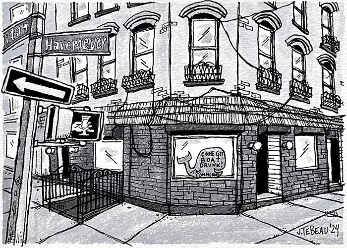 The Commodore NYC restaurant art by John