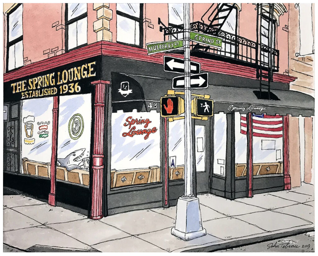 Spring Lounge bar of NYC restaurant art by John
Great Good Places
Tebeau