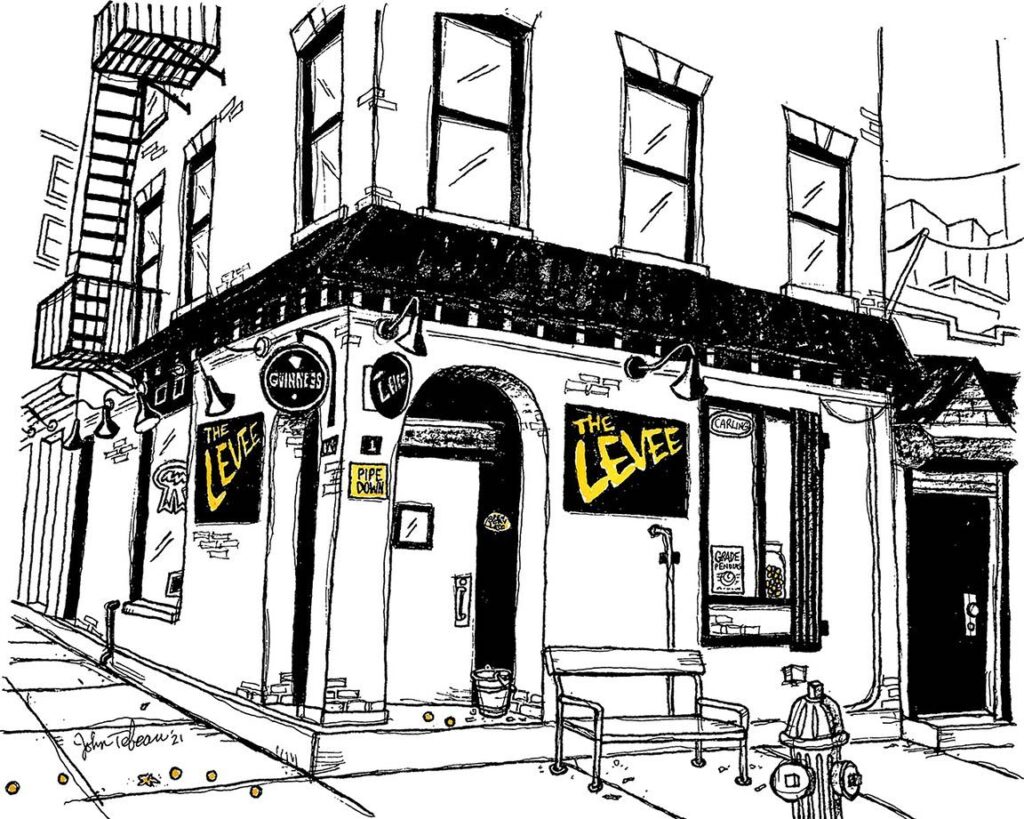 The Levee bar art by NYC artist John

Tebeau